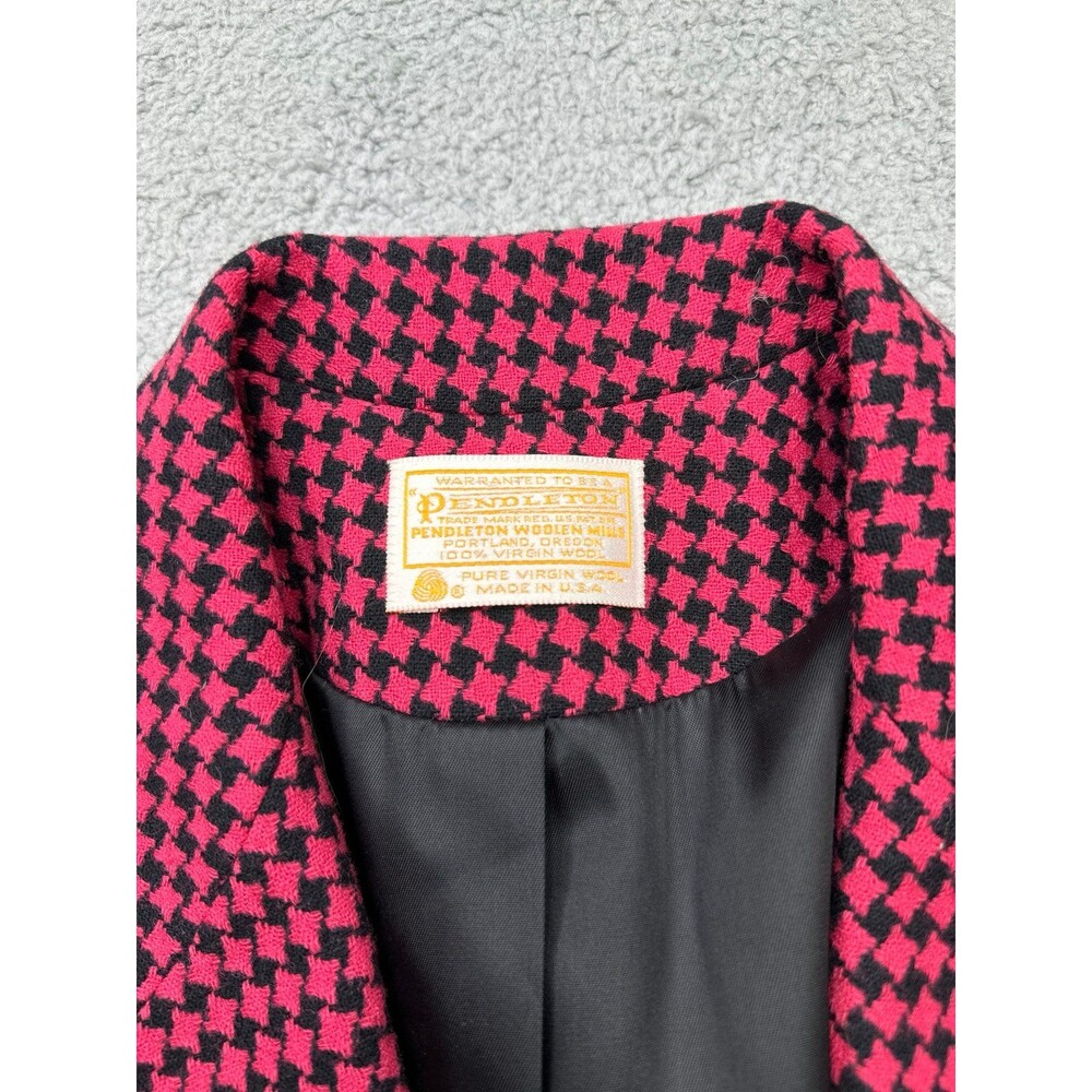 Pendleton Houndstooth pure Wool blazer size 8 ama… - image 6